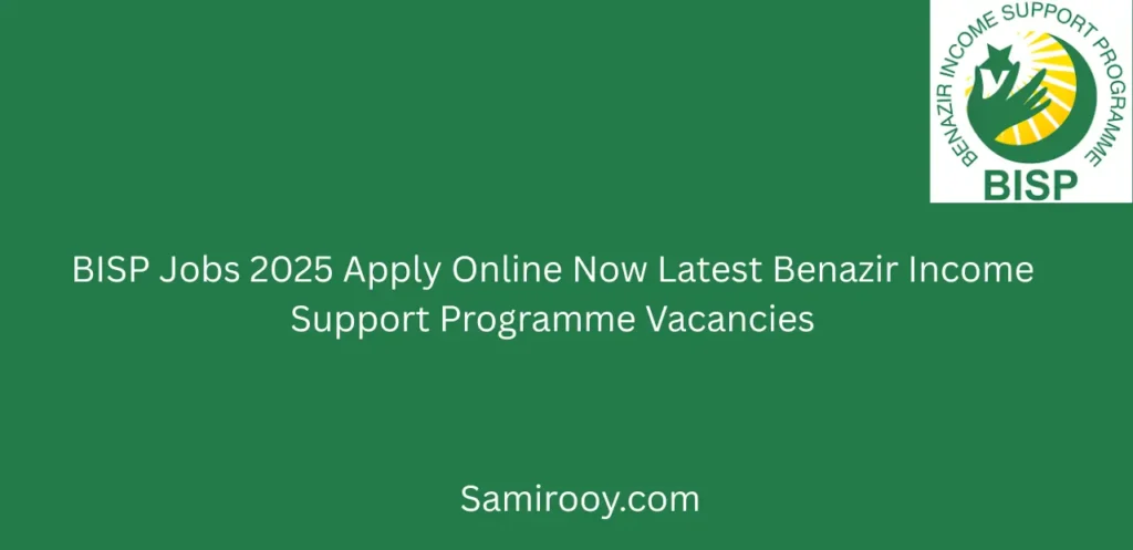 BISP Jobs 2025 Apply Online Now Latest Benazir Income Support Programme Vacancies